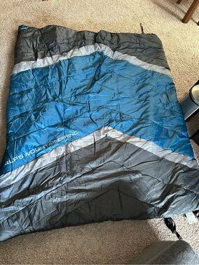 Blue & Gray Sleeping Bag For Camping - SPECTRUM BAG +20 DOUBLE SLEEPING BAG